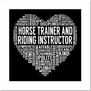 Horse Trainer And Riding Instructor Heart Posters and Art